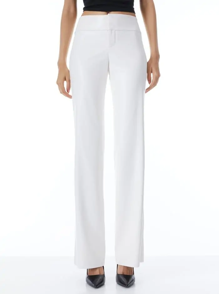 OLIVIA VEGAN LEATHER BOOTCUT PANT